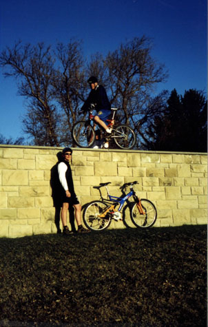 Me on the ground Doug on the wall